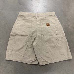 Carhartt B144 TAN Men's Work Canvas Carpenter Shorts Size 32